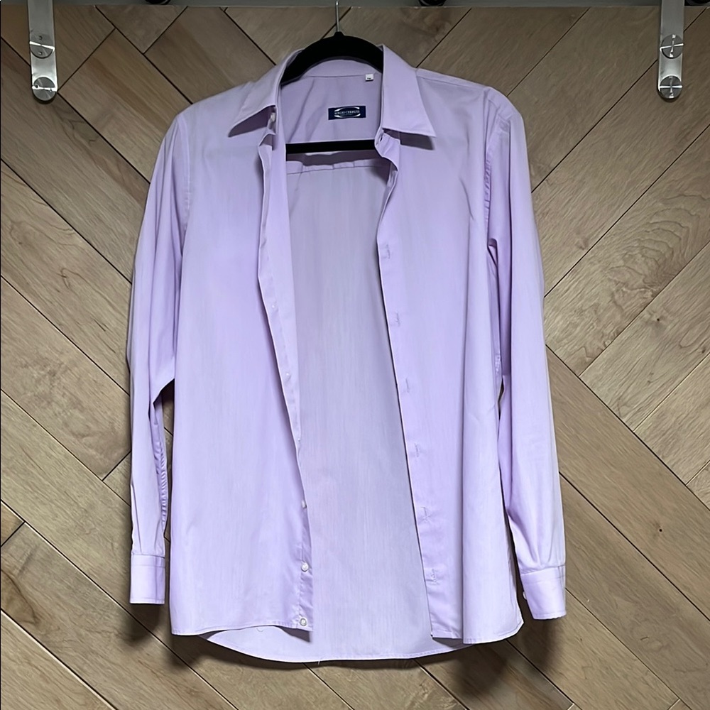 Elegant Purple Dress Shirt with Long Sleeves